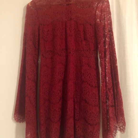 Mini Red Lace all occasion Dress - Picture 4 of 4